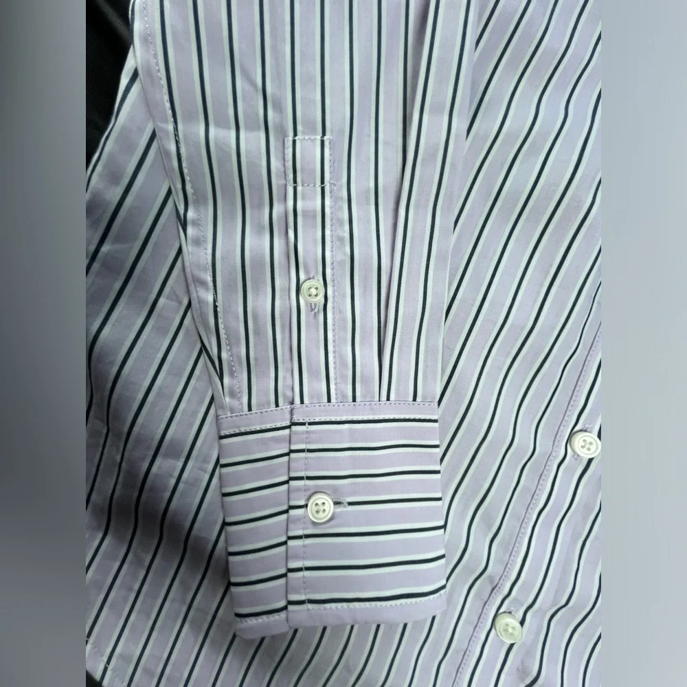 J.Crew Size 00  Garçon classic shirt in striped cotton poplin In Vintage Lilac - Picture 10 of 13